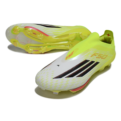 Adidas F50+ Elite Laceless Black and Yellow Firm Ground FG Football Boot