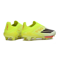 Adidas F50+ Elite Laceless Black and Yellow Firm Ground FG Football Boot
