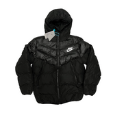 Chaqueta acolchada Nike negra y gris