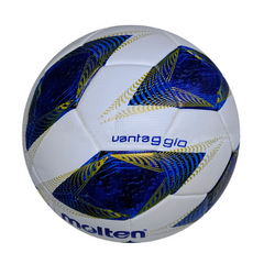 Balón de fútbol Molten Vantaggio 5000 de oro blanco y azul