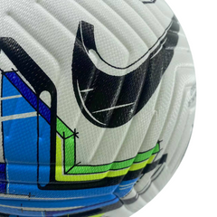 Pallone da calcio Nike Flight Premier League 22 23 bianco blu e verde
