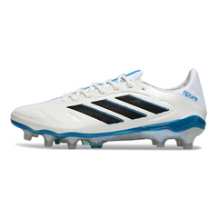 Adidas Copa Pure III Elite White and Blue Firm Ground FG Football Boot