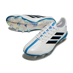 Adidas Copa Pure III Elite White and Blue Firm Ground FG Football Boot