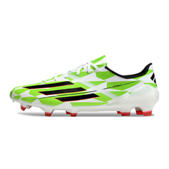 Adidas F50 Adizero White and Green Firm Ground FG Football Boot