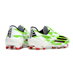Adidas F50 Adizero White and Green Firm Ground FG Football Boot