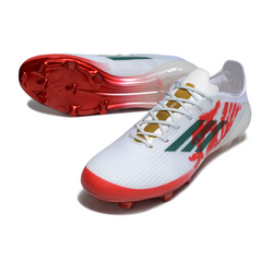 Botas de fútbol Adidas F50 Elite FG para terreno firme, color blanco y rojo