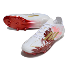 Scarpa da calcio Adidas F50 Elite bianca e rossa per terreni compatti FG