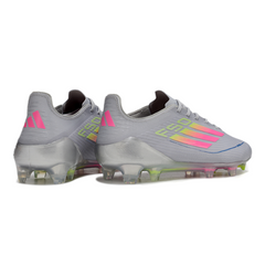 Adidas F50 Elite Gray Pink and Yellow Firm Ground FG Football Boot
