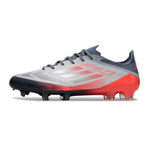 Scarpa da calcio Adidas F50 Elite FG bianca grigia e arancione per terreni compatti