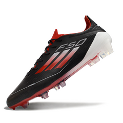 Adidas F50 Elite Black White and Red Firm Ground FG Football Boot