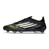 Adidas F50 Elite Black White and Green Firm Ground FG Football Boot