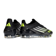 Adidas F50 Elite Black White and Green Firm Ground FG Football Boot
