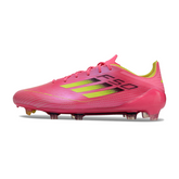 Scarpa da calcio Adidas F50 Elite rosa e verde per terreni compatti FG