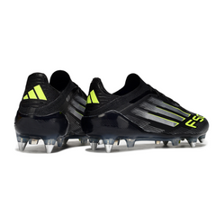 Scarpa da calcio Adidas F50 Primeknit Elite SG con tacchetti misti, nera, bianca e verde