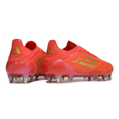 Scarpa da calcio Adidas F50 Primeknit Elite SG con tacchetti misti rossi e gialli