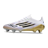 Scarpa da calcio Adidas F50 Elite SG con tacchetti misti bianchi e dorati