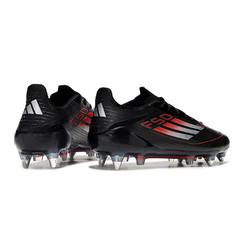 Scarpa da calcio Adidas F50 Elite SG con tacchetti misti, nera, bianca e rossa
