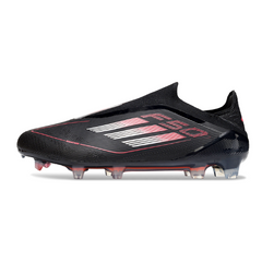 Adidas F50 Elite Laceless Black White and Red Firm Ground FG Football Boot