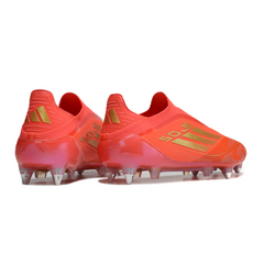 Scarpa da calcio Adidas F50 Elite SG senza lacci con tacchetti misti rossi e gialli