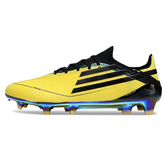 Botas de fútbol Adidas F50 Primeknit Elite FG para terreno firme, color amarillo y negro