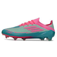 Adidas F50 Primeknit Elite Light Blue and Pink Firm Ground FG Football Boot
