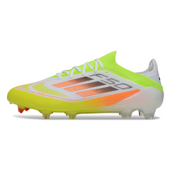 Adidas F50 Primeknit Elite White and Green Firm Ground FG Football Boot