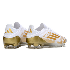 Adidas F50 Primeknit Elite White and Gold Firm Ground FG Football Boot