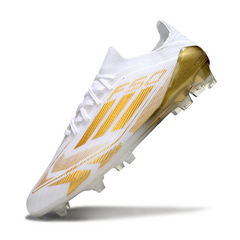 Adidas F50 Primeknit Elite White and Gold Firm Ground FG Football Boot