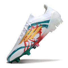 Adidas F50 Primeknit Elite White Red and Green Firm Ground FG Football Boot