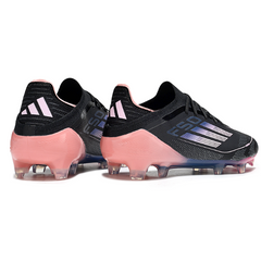 Botas de fútbol Adidas F50 Primeknit Elite FG para terreno firme, color negro y rosa