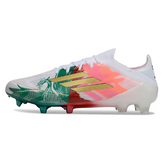 Scarpa da calcio Adidas F50 Primeknit Elite bianca, verde e rossa per terreni compatti FG