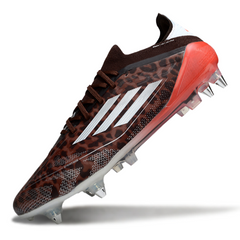 Scarpa da calcio Adidas F50 Primeknit Elite SG con tacchetti misti marroni e rossi