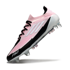 Scarpa da calcio Adidas F50 Primeknit Elite SG con tacchetti misti rosa chiaro e nero