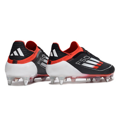 Scarpa da calcio Adidas F50 Primeknit Elite SG con tacchetti misti, nera, bianca e rossa