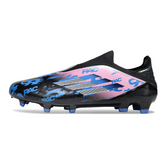 Scarpa da calcio Adidas F50 Elite Laceless nera e bianca per terreni compatti FG