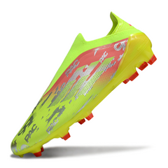 Botas de fútbol Adidas F50 Elite sin cordones, paquete amarillo, para terreno firme (FG).
