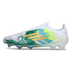 Adidas F50 Elite Laceless White and Green Firm Ground FG Football Boot