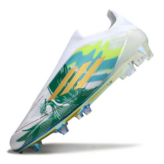 Adidas F50 Elite Laceless White and Green Firm Ground FG Football Boot