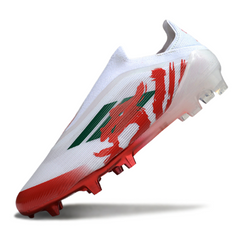 Adidas F50 Elite Laceless White and Red Firm Ground FG Football Boot