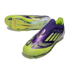 Scarpa da calcio Adidas F50 Elite Laceless Viola e Verde per terreni compatti FG