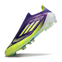 Scarpa da calcio Adidas F50 Elite Laceless Viola e Verde per terreni compatti FG