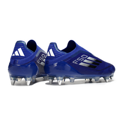 Botas de fútbol Adidas F50 Elite sin cordones, tacos mixtos azules SG