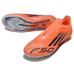 Scarpa da calcio Adidas F50 Elite Laceless Arancione e Nero per terreni compatti FG