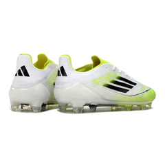 Adidas F50 Elite White Green and Black Firm Ground FG Football Boot