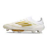 Scarpa da calcio Adidas F50+ Elite gialla e arancione per terreni compatti FG
