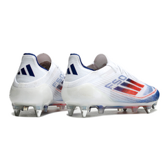 Bota de fútbol Adidas F50 Elite Advancement Pack con tacos mixtos blancos y negros SG