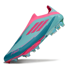 Adidas F50+ Elite Laceless Light Blue and Pink Firm Ground FG Football Boot