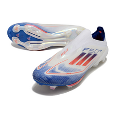 Scarpa da calcio Adidas F50+ Elite Laceless nera e gialla per terreni compatti FG