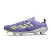 Bota de fútbol Adidas F50+ Elite morada para terreno firme (FG)
