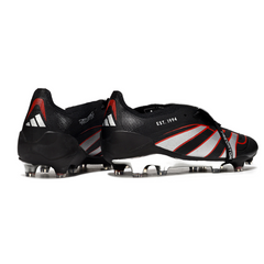 Adidas Predator 25 Elite Tongue Black Silver and Red Firm Ground FG Football Boot